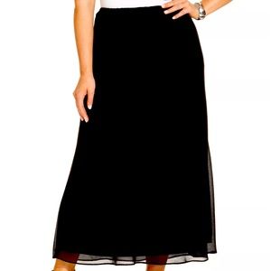 MSK Plus size - Chiffon Black Maxi skirt